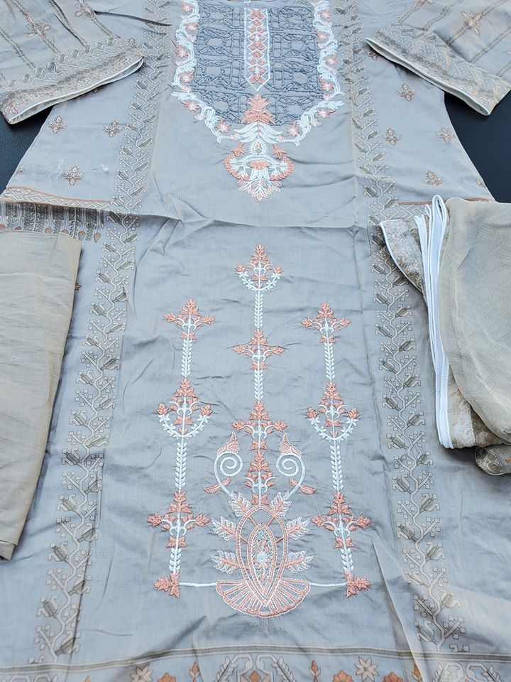 Pakistani Stitched Embroidery Lawn Suit Ready To Ship