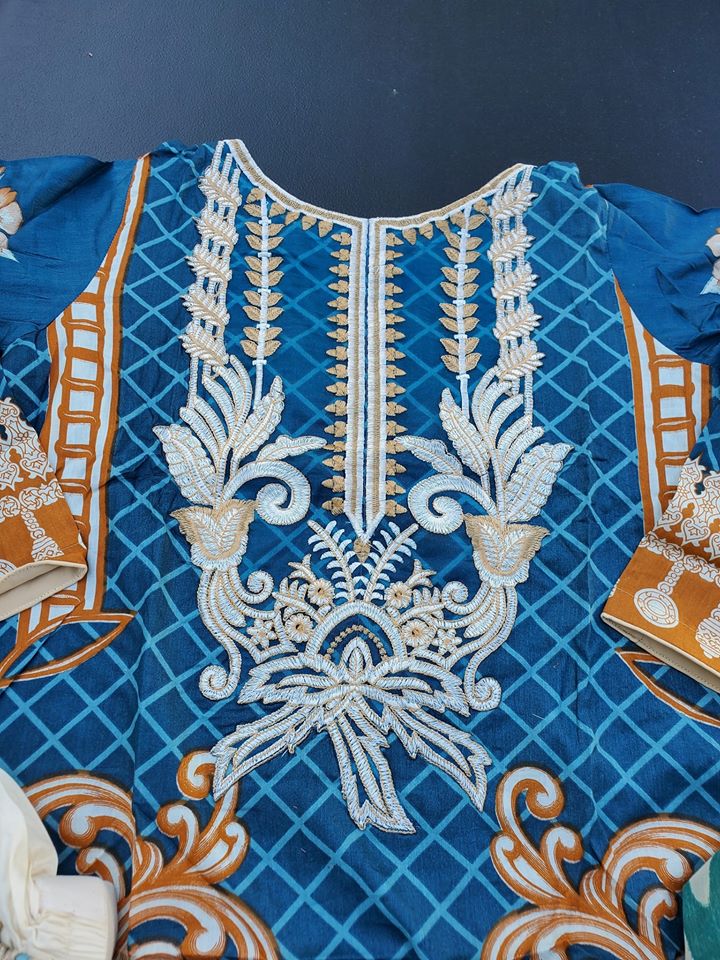 Pakistani Stitched Embroidery Lawn Suit Ready To Ship