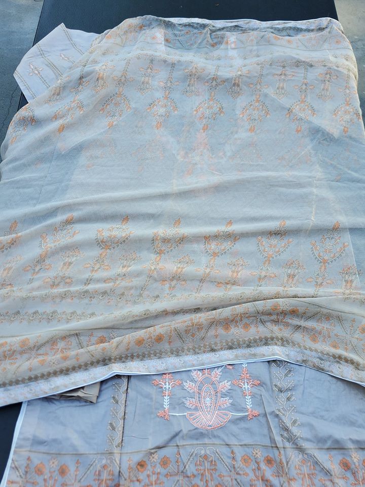 Pakistani Stitched Embroidery Lawn Suit Ready To Ship