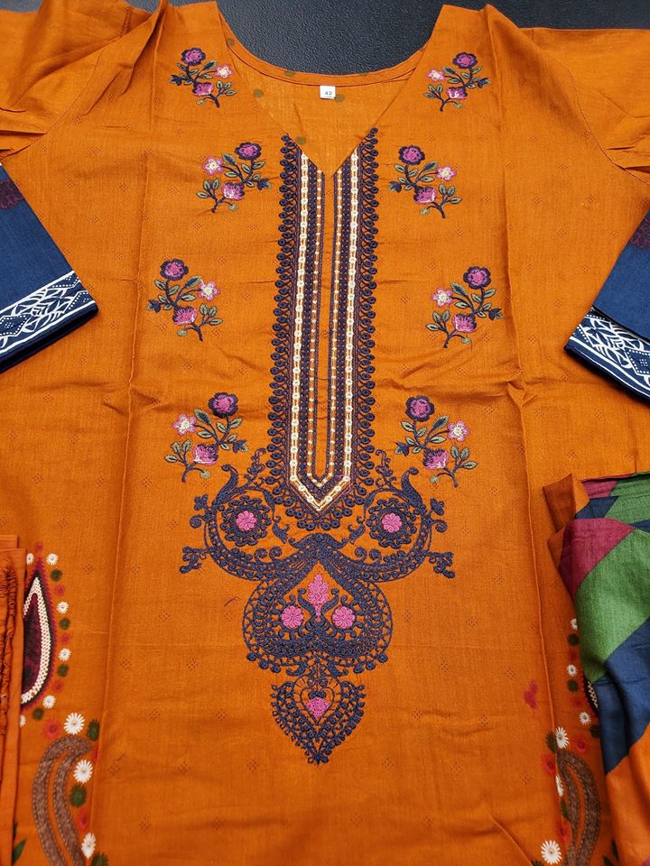 Pakistani Stitched Embroidery Lawn Suit Ready To Ship