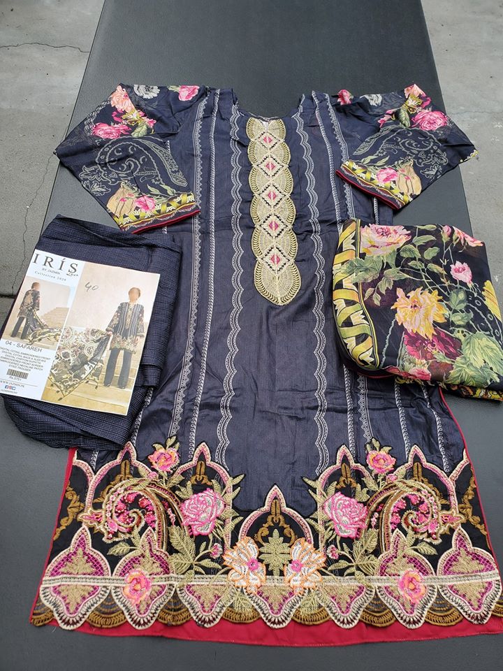 Pakistani Stitched Embroidery Lawn Suit Ready To Ship