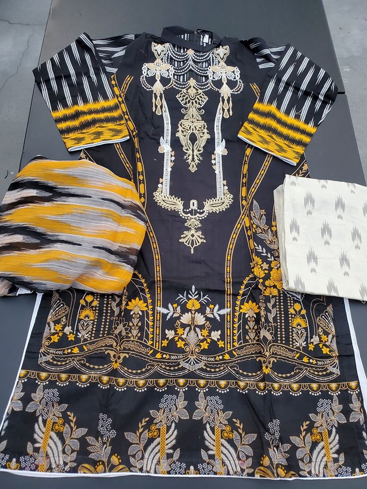 Pakistani Stitched Embroidery Lawn Suit Ready To Ship