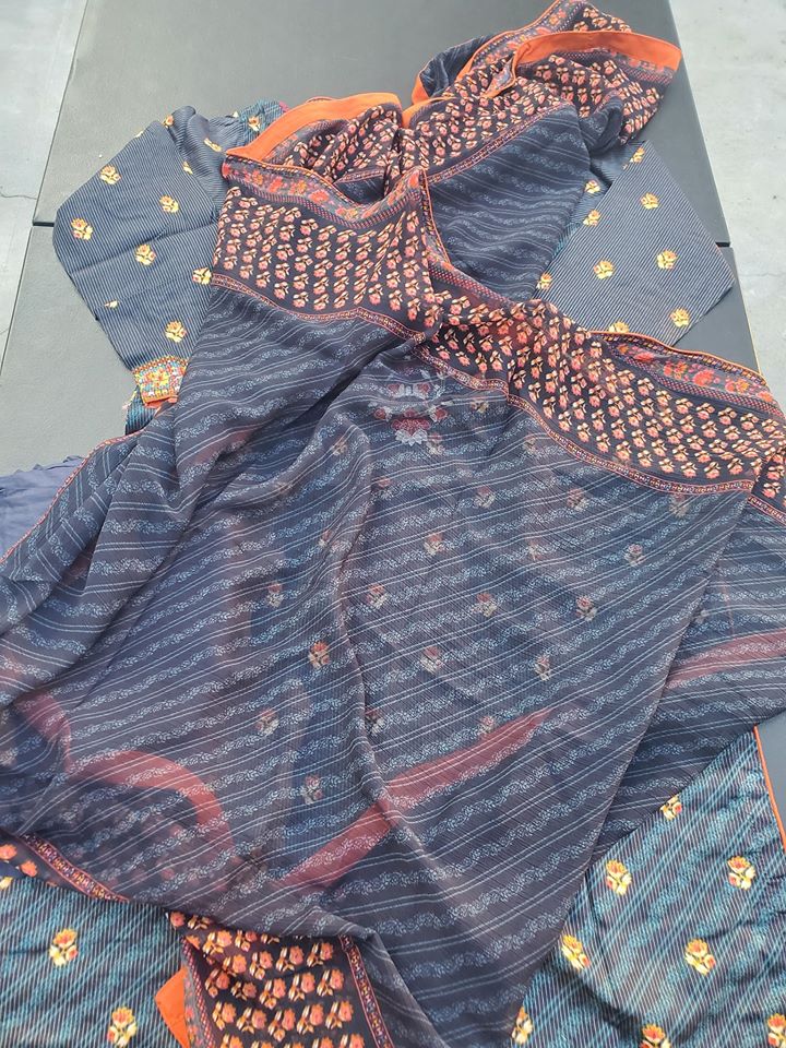 Pakistani Stitched Embroidery Lawn Suit Ready To Ship