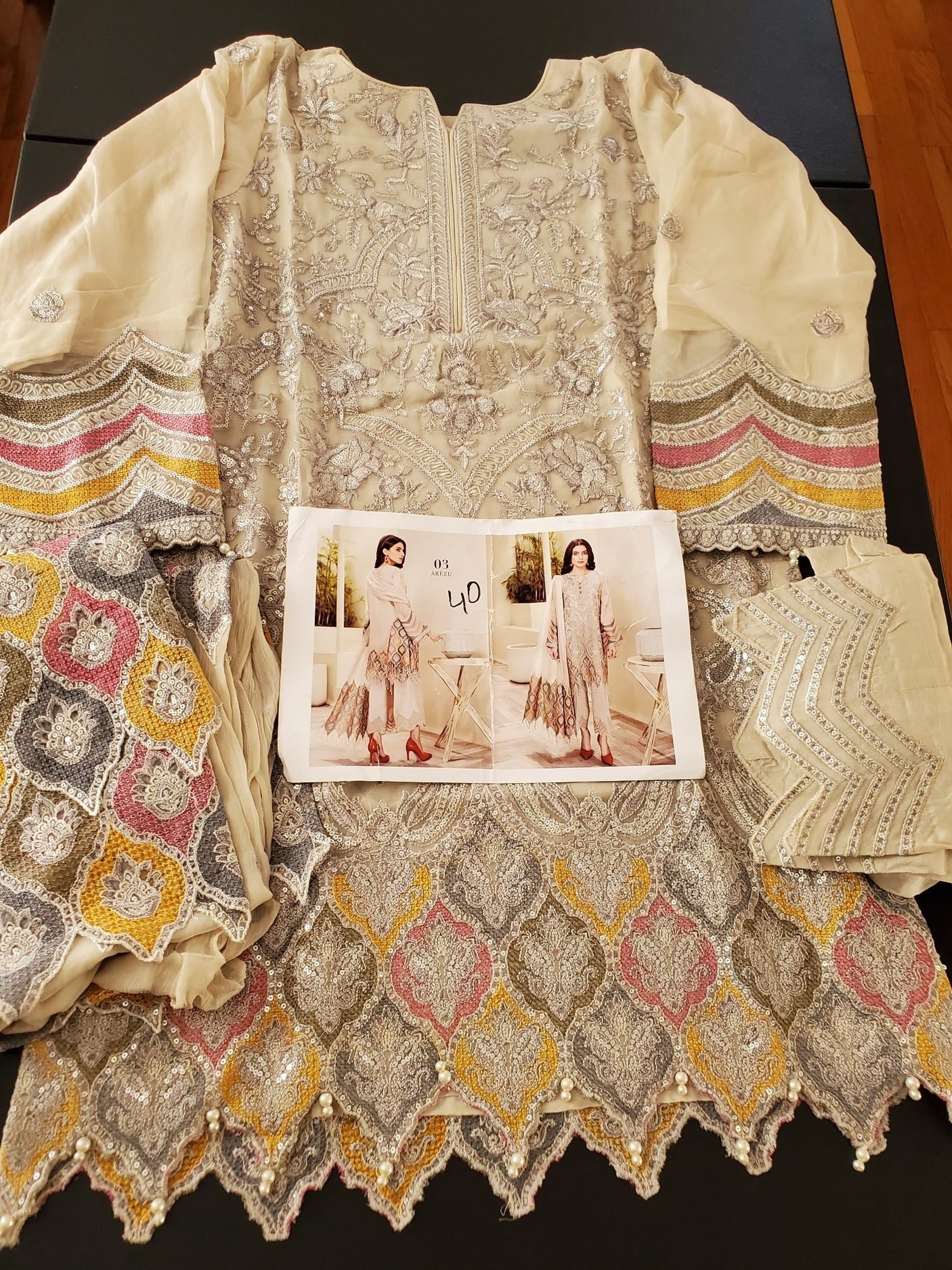 Pakistani Stitched Embroidery Party Wear Dresses Ready To Ship