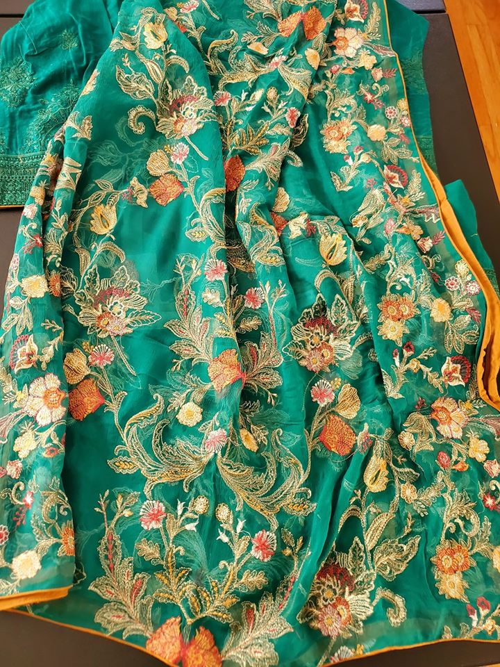 Pakistani Stitched Embroidery Lawn Suit Ready To Ship