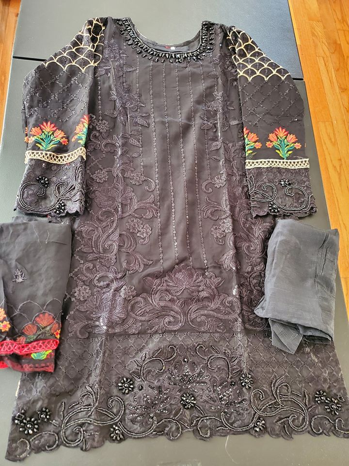 Pakistani Stitched Embroidery Party Wear Dresses Ready To Ship