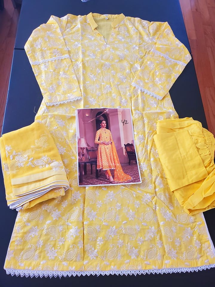 Pakistani Stitched Embroidery Lawn Suit Ready To Ship