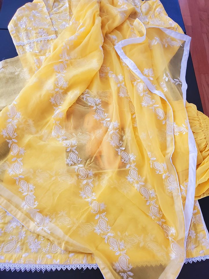 Pakistani Stitched Embroidery Lawn Suit Ready To Ship