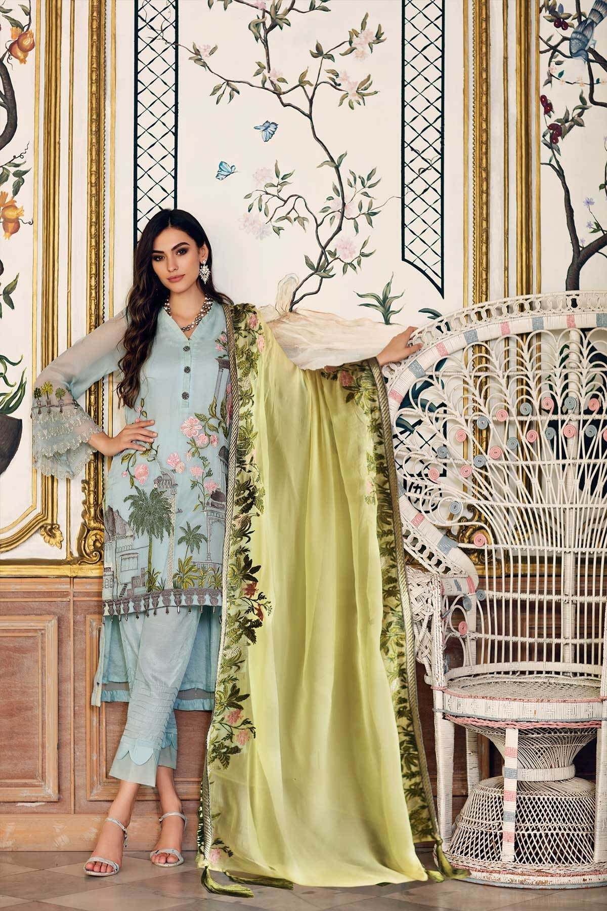 Chimmer by Charizma Embroidered Chiffon 100% Original