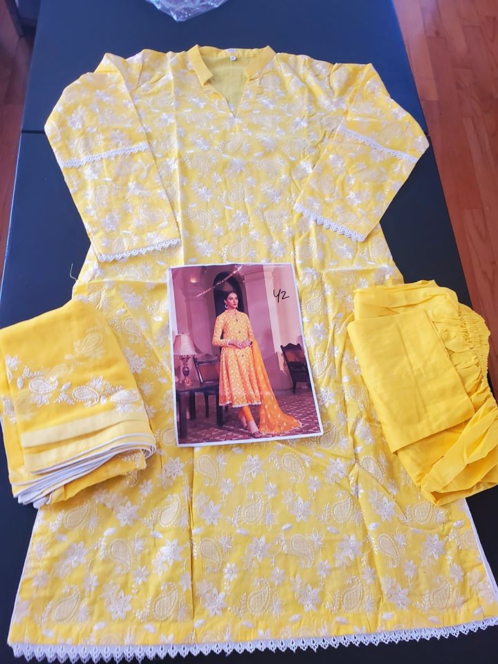 Pakistani Stitched Embroidery Lawn Suit Ready To Ship