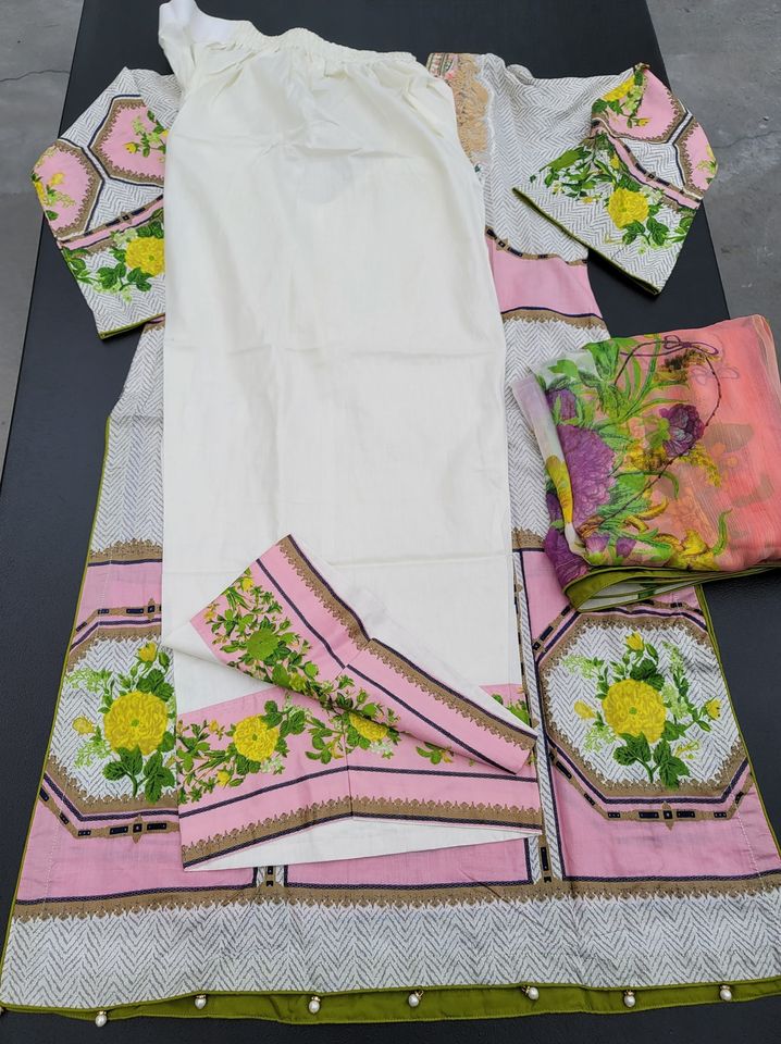 Pakistani Stitched Embroidery Lawn Suit Ready To Ship