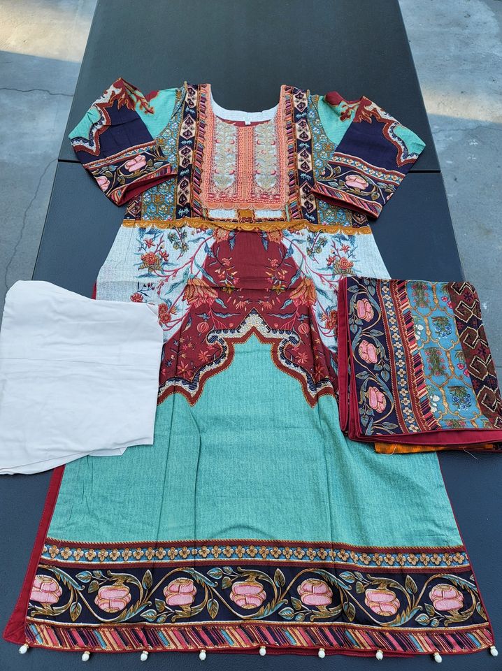 Pakistani Stitched Embroidery Lawn Suit Ready To Ship