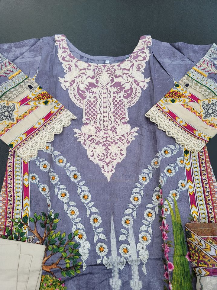 Pakistani Stitched Embroidery Lawn Suit Ready To Ship