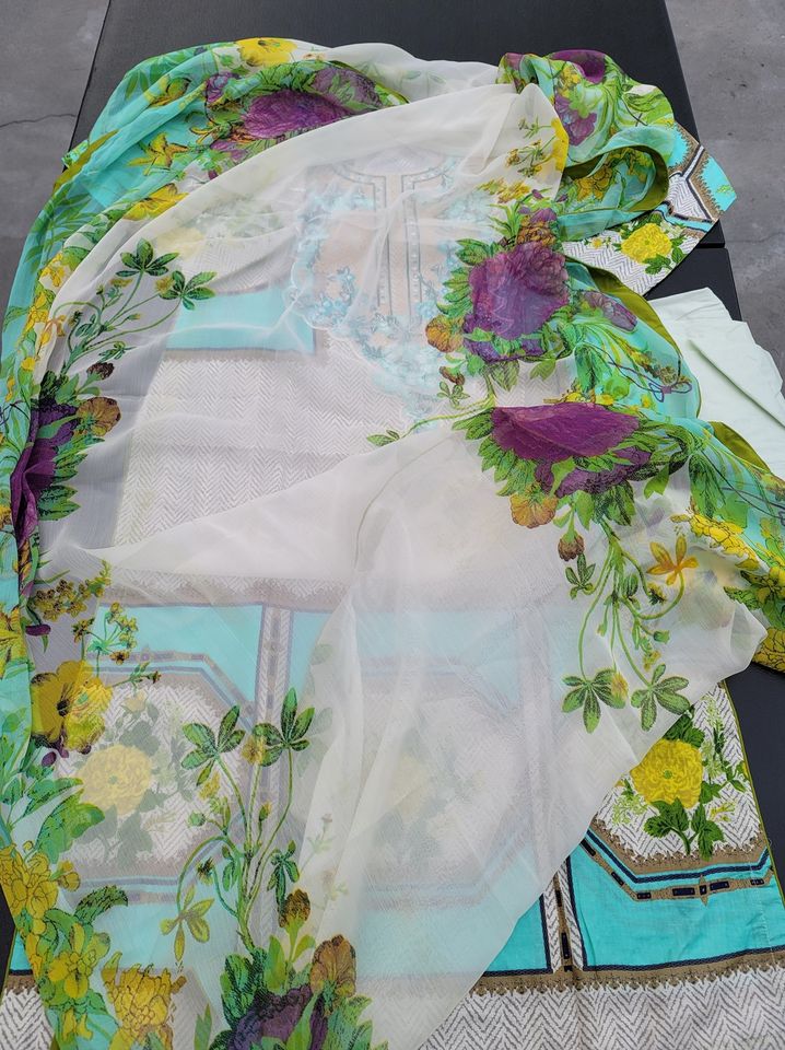 Pakistani Stitched Embroidery Lawn Suit Ready To Ship