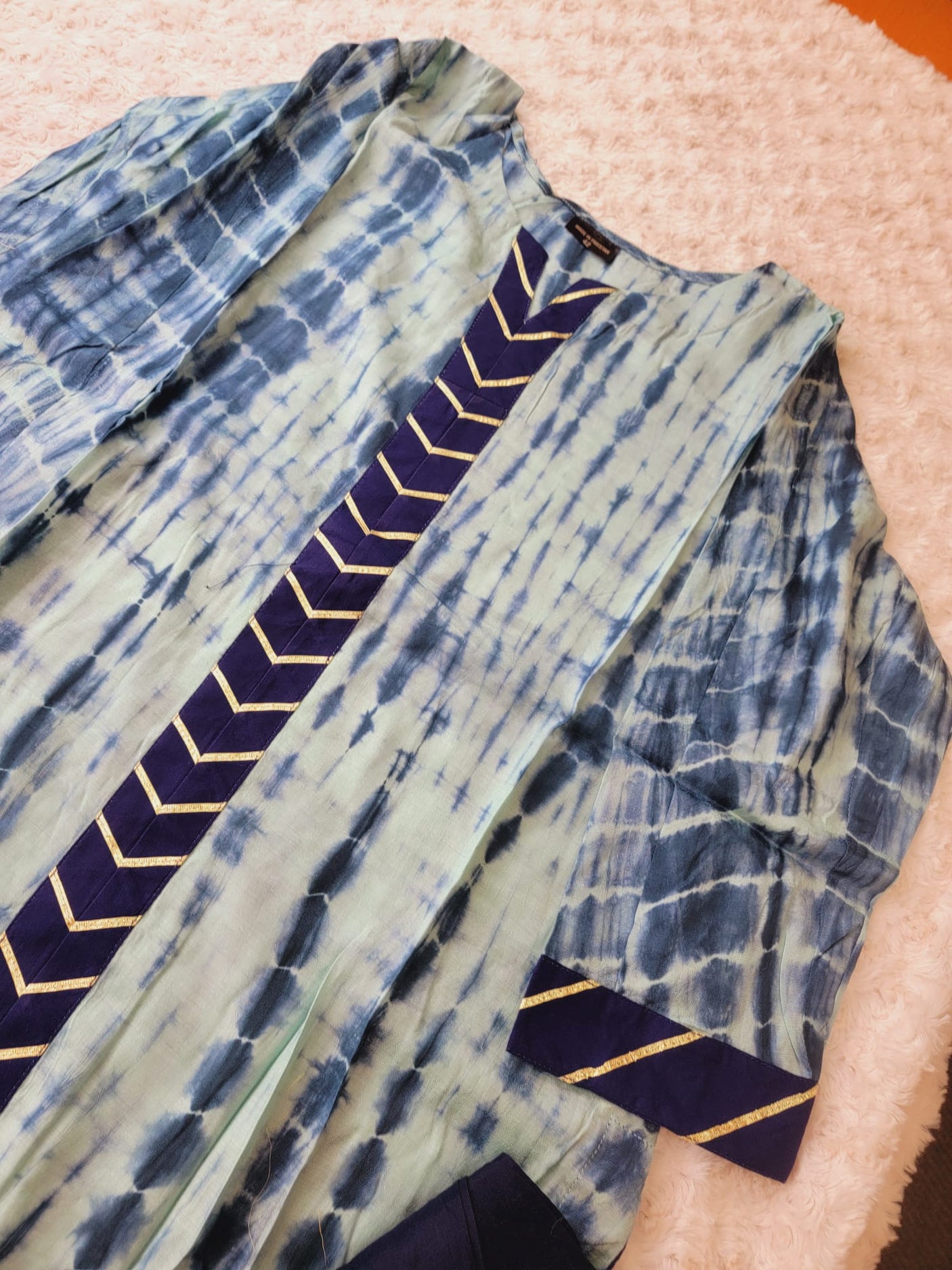 Pure silk tye dye designer salwer kamiz with pure chiffon dupatta