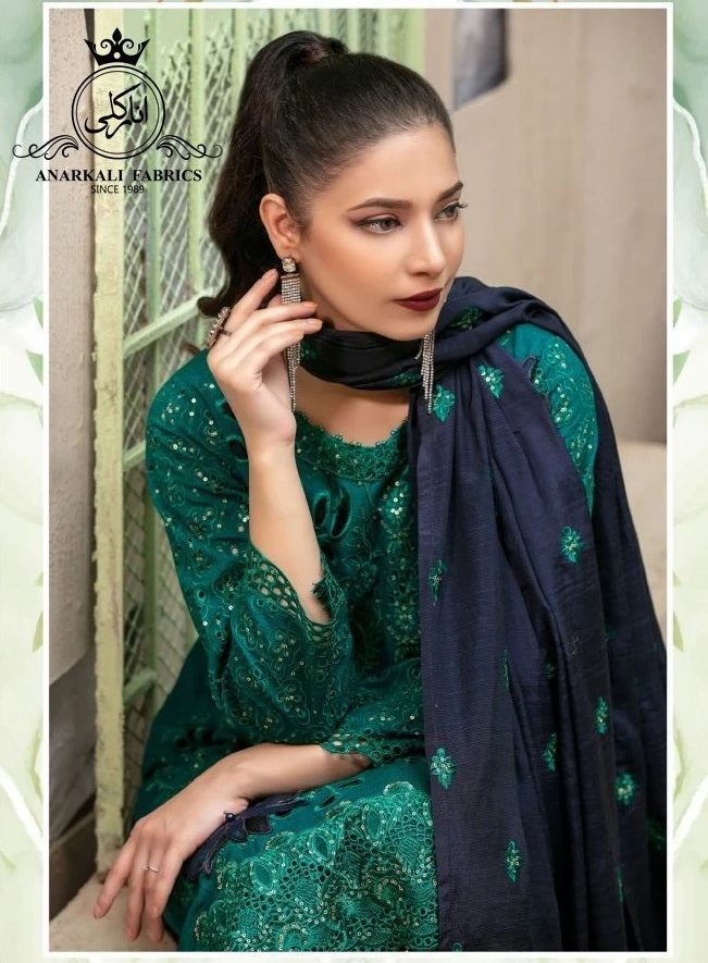 Mahsa Leather Peach By Tawakkal Chiffon Embroidered Collection 2021 -100% Original Guaranteed