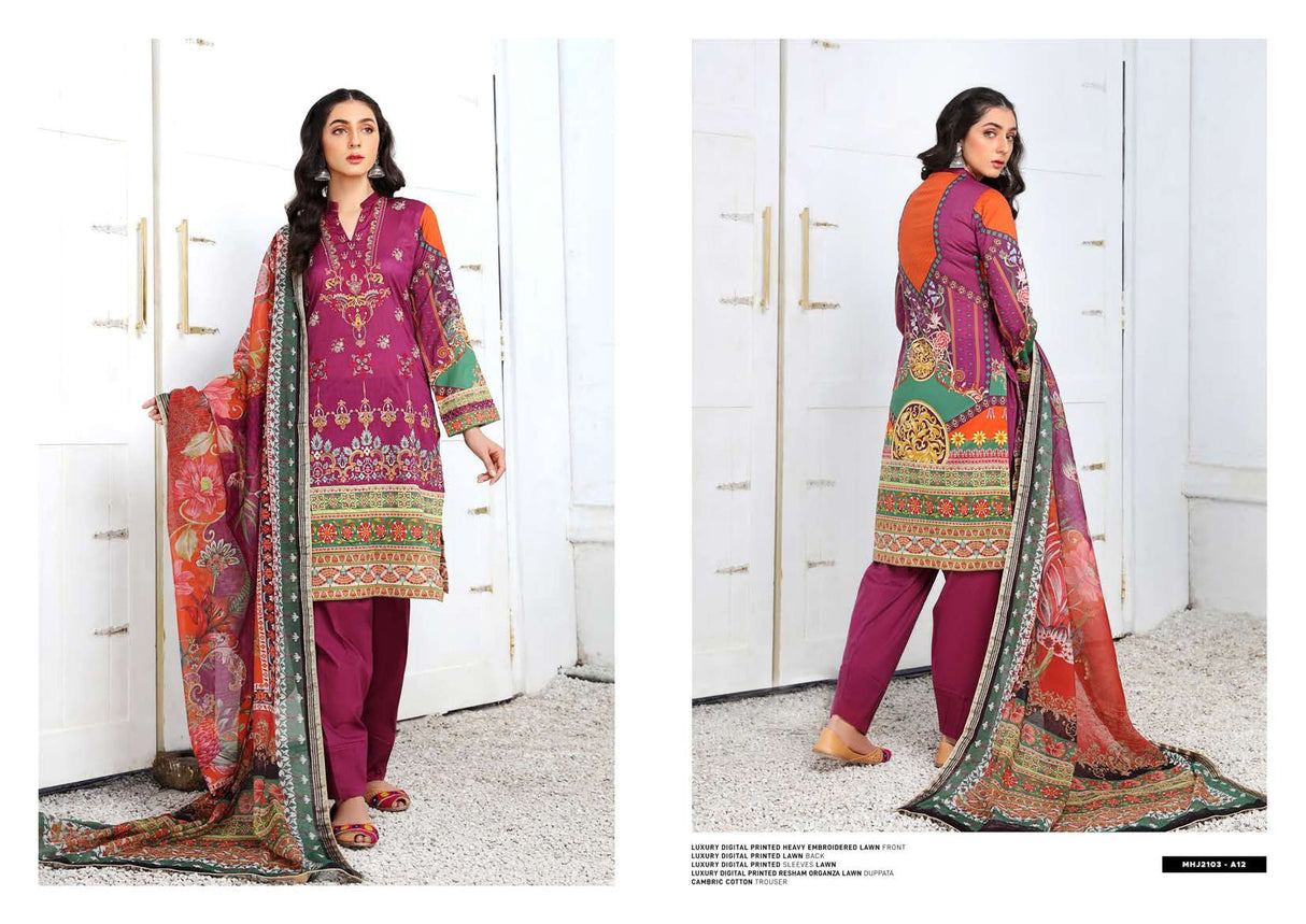 Mahajal Embroidered Lawn Collection 2021 -100% Original Guaranteed