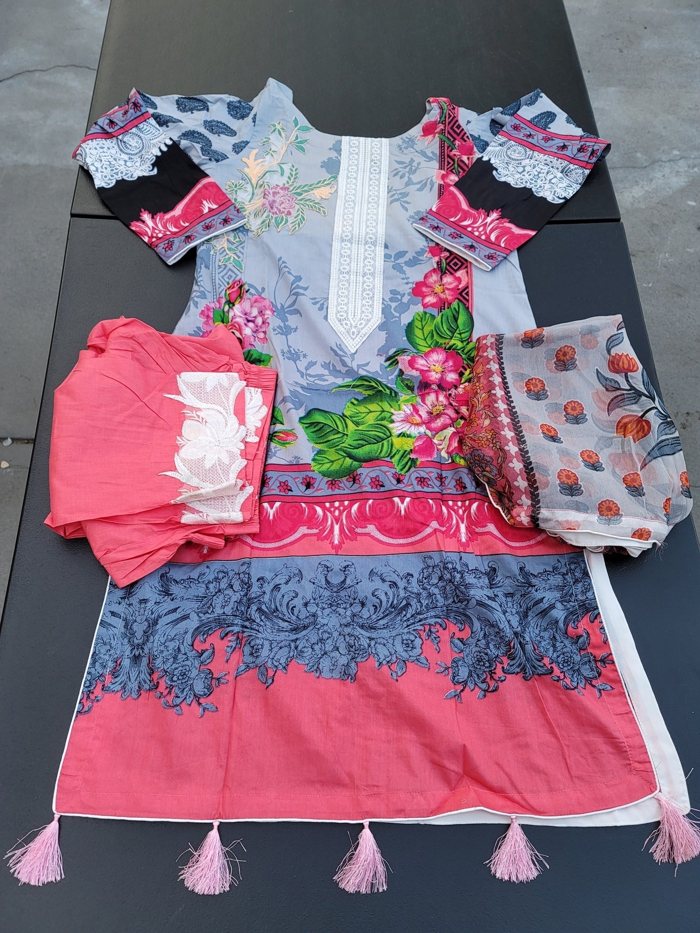 Pakistani Stitched Embroidery Lawn Suit Ready To Ship