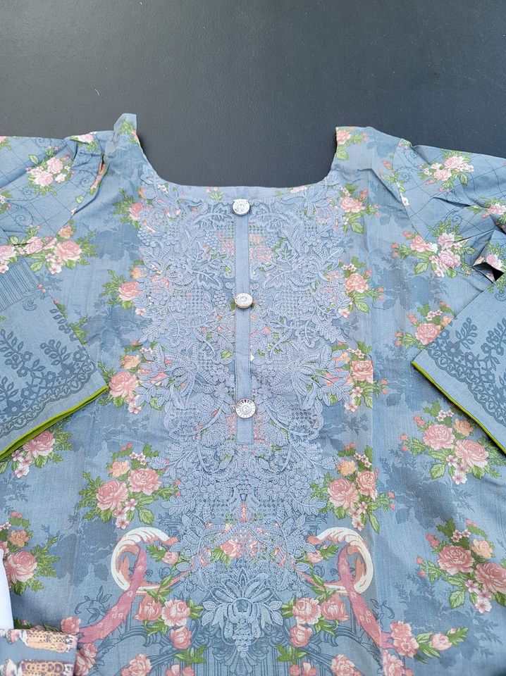 Pakistani Stitched Embroidery Lawn Suit Ready To Ship