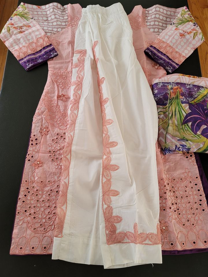 Pakistani Stitched Embroidery Lawn Suit Ready To Ship