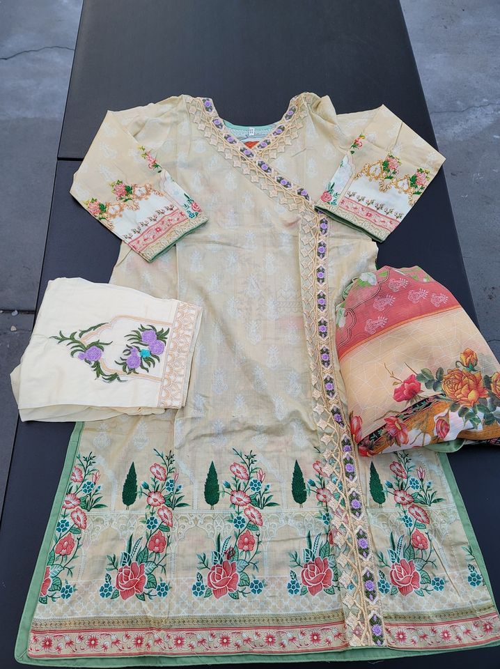 Pakistani Stitched Embroidery Lawn Suit Ready To Ship