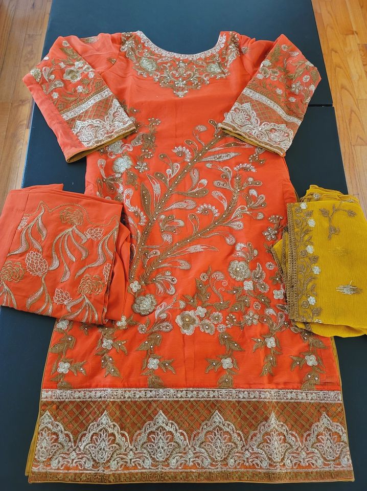 Pakistani Stitched Embroidery Party Wear Dresses Ready To Ship