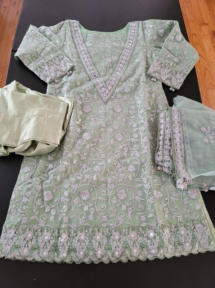 Pakistani Stitched Embroidery Party Wear Dresses Ready To Ship