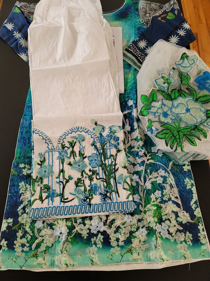 Pakistani Stitched Embroidery Lawn Suit Ready To Ship