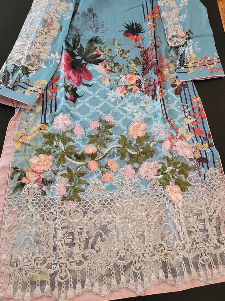 Pakistani Stitched Embroidery Lawn Suit Ready To Ship