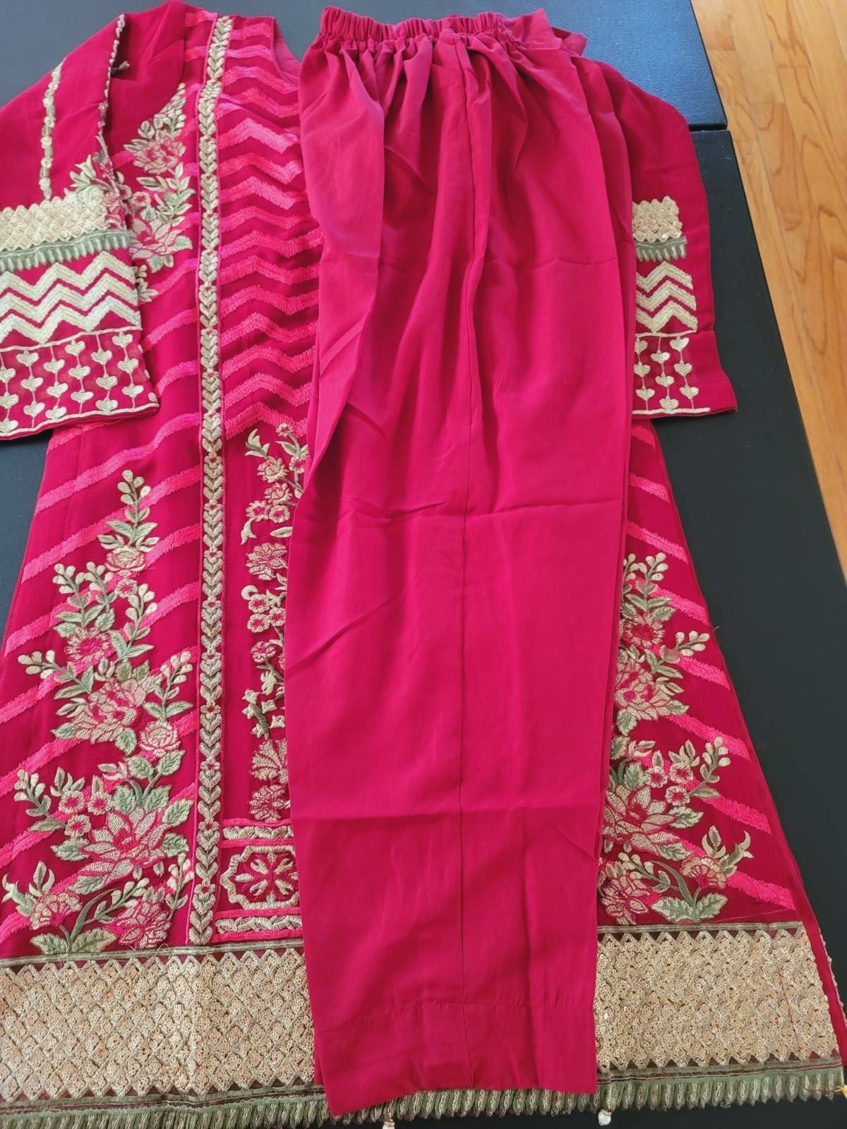 Pakistani Stitched Embroidery Party Wear Dresses Ready To Ship