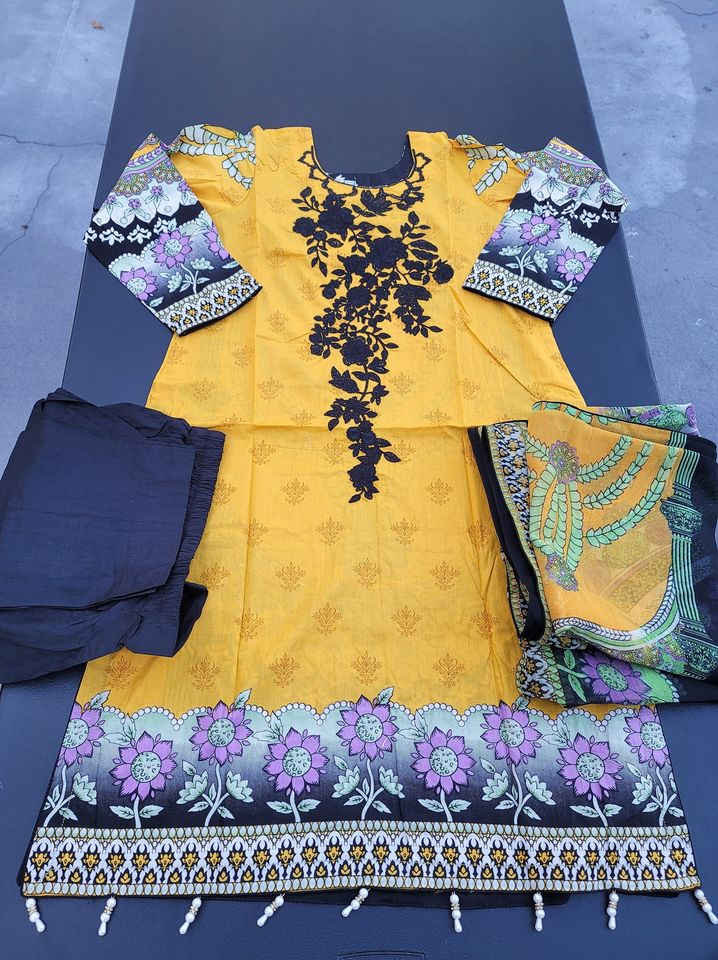 Pakistani Stitched Embroidery Lawn Suit Ready To Ship