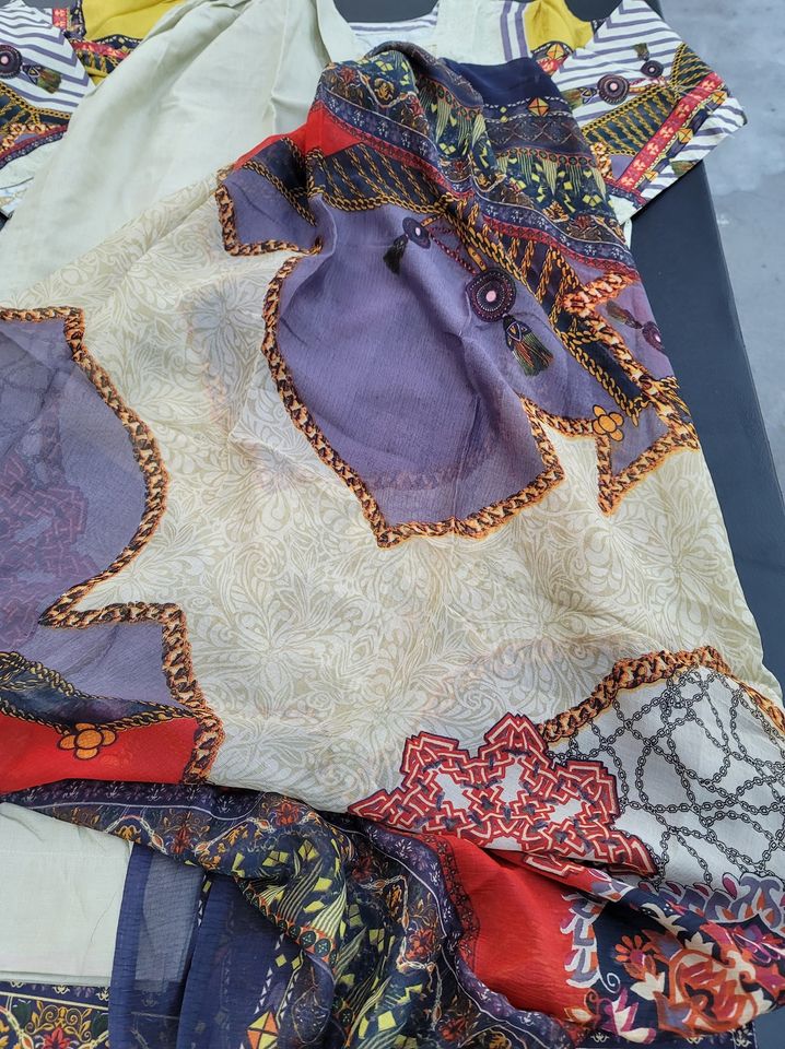 indian Stitched Embroidery Cotton Suit Ready To Ship