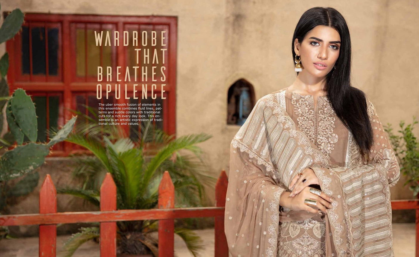 Johra Luxury Chiffon Embroidered 2020 -100% Original Guaranteed