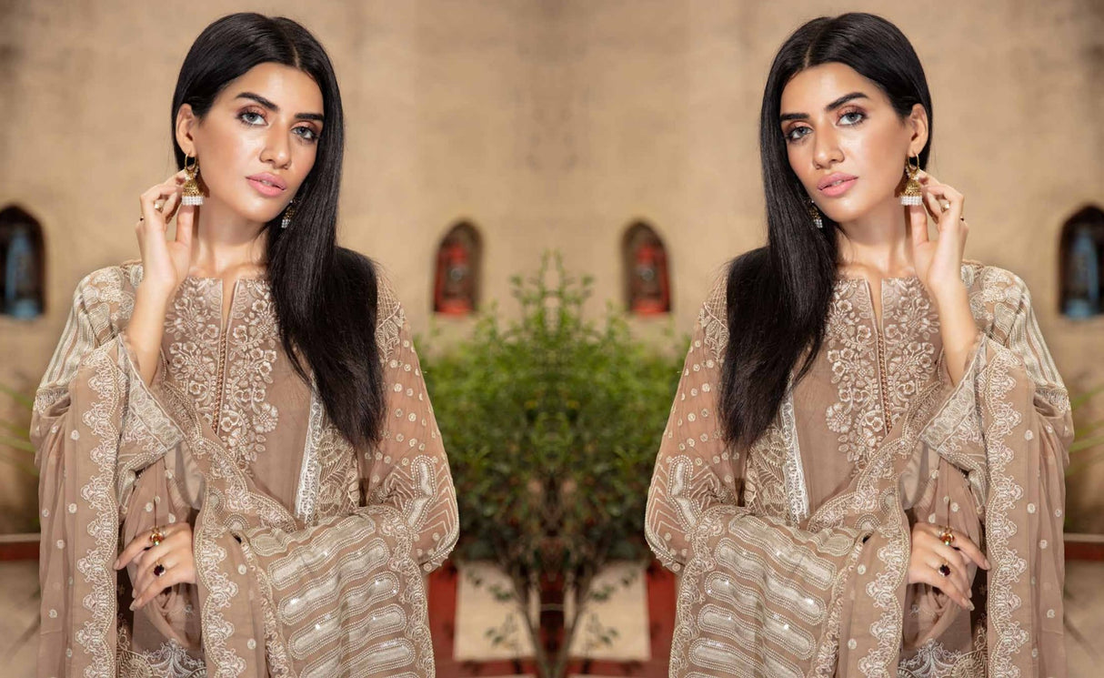 Johra Luxury Chiffon Embroidered 2020 -100% Original Guaranteed