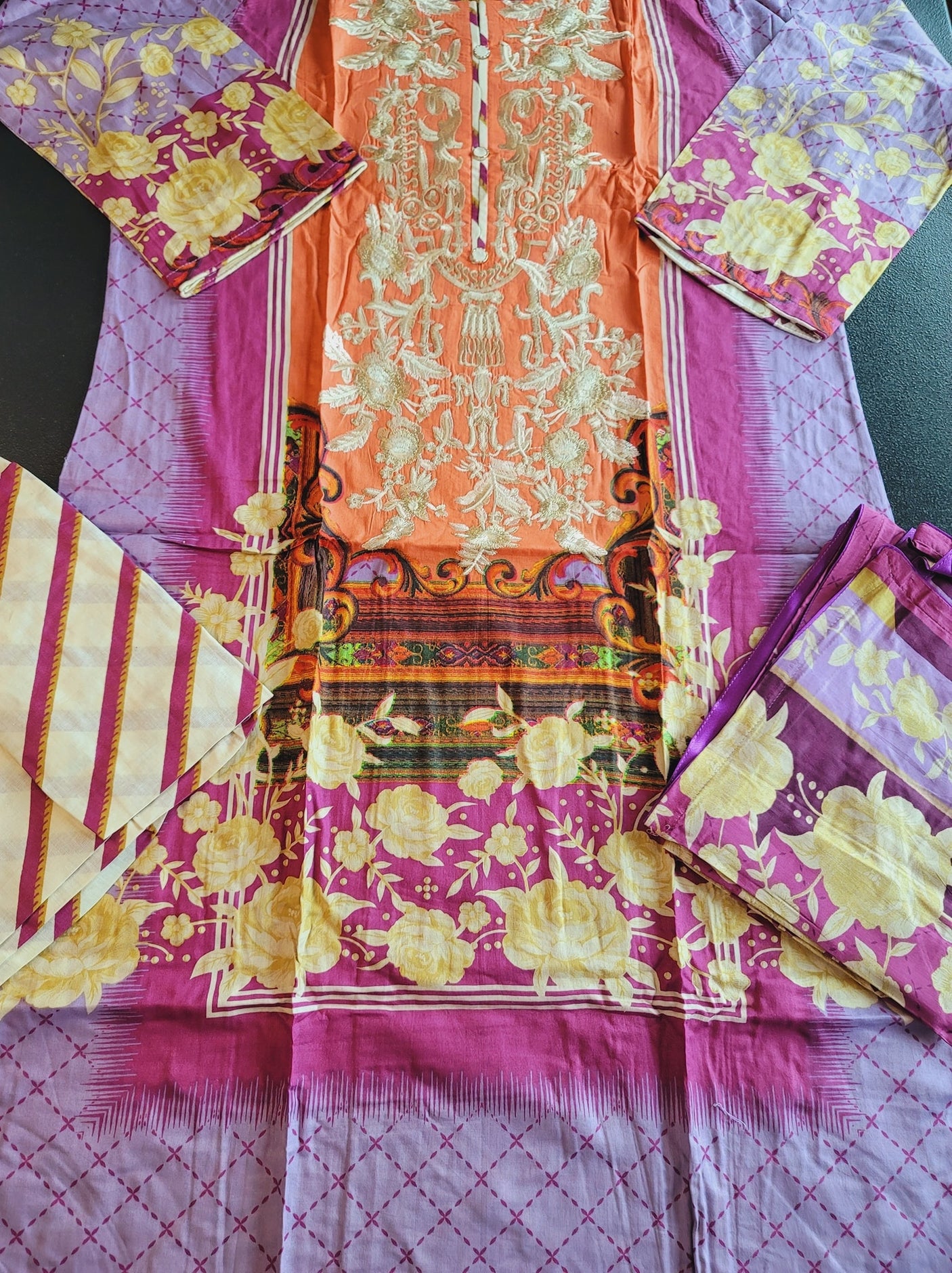 Pakistani Stitched Embroidery Lawn Suit Ready To Ship