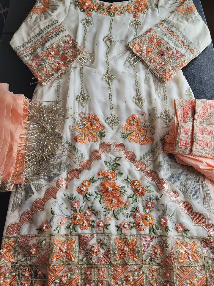 Pakistani Stitched Embroidery Party Wear Dresses Ready To Ship