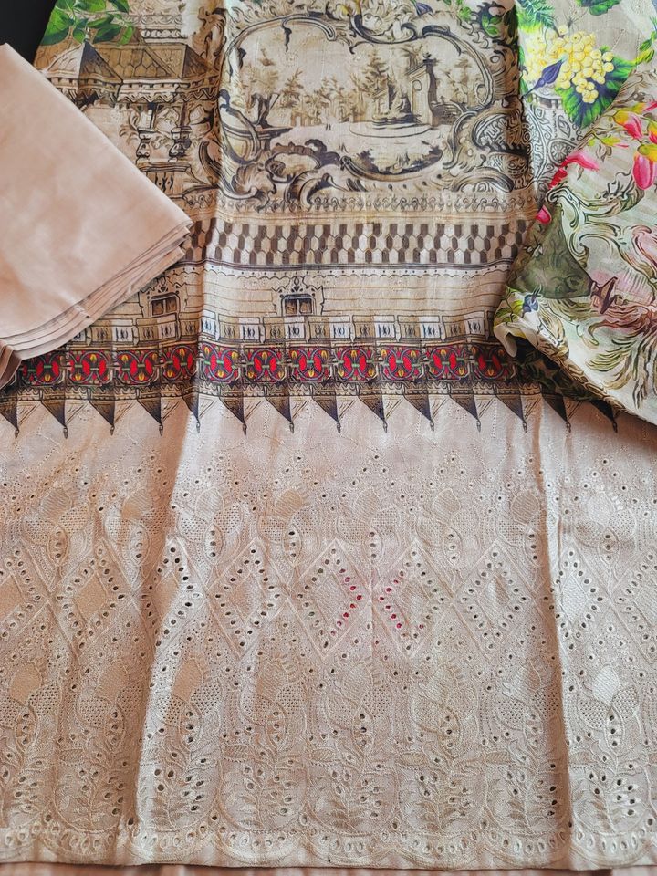 Pakistani linen Embroidered Salwar kameez Ready To Ship