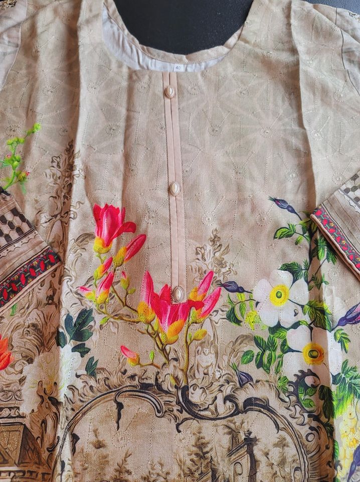 Pakistani linen Embroidered Salwar kameez Ready To Ship