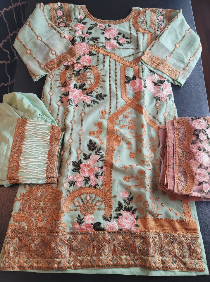 Pakistani Stitched Embroidery Party Wear Dresses Ready To Ship