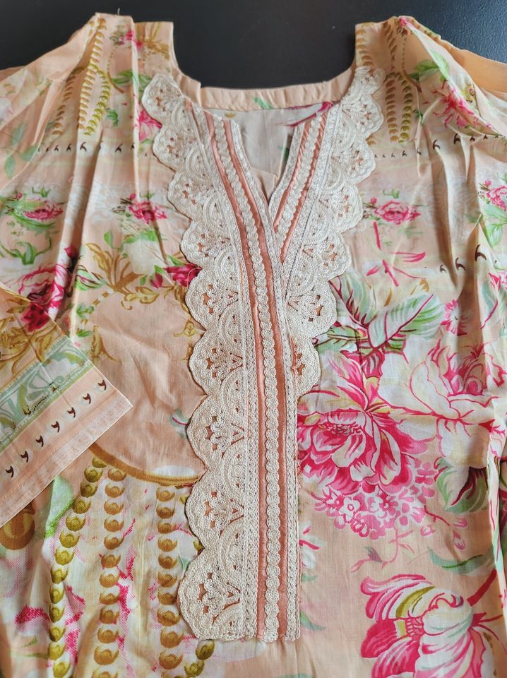 Indian Cotton Stitched Embroidery Suit Ready To Ship