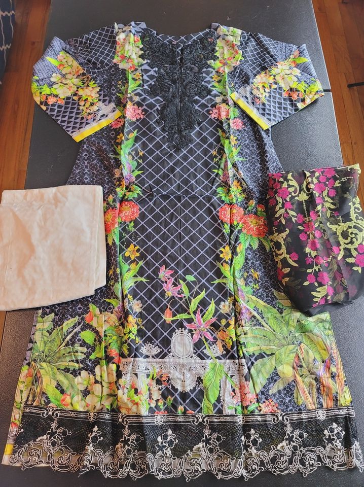 Indian Cotton Stitched Embroidery Suit Ready To Ship