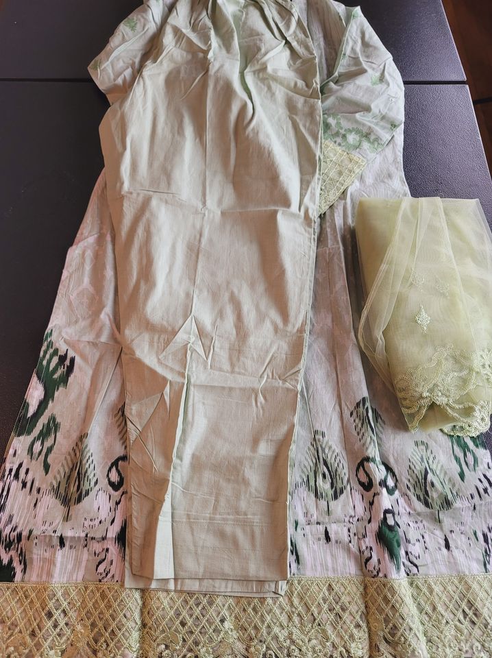 Indian Cotton Stitched Embroidery Suit Ready To Ship