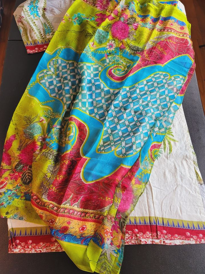 Indian Cotton Stitched Embroidery Suit Ready To Ship