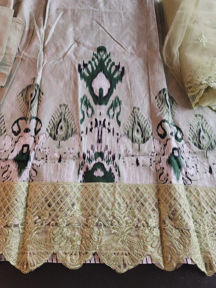 Indian Cotton Stitched Embroidery Suit Ready To Ship
