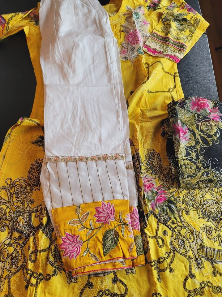 Indian Cotton Stitched Embroidery Suit Ready To Ship