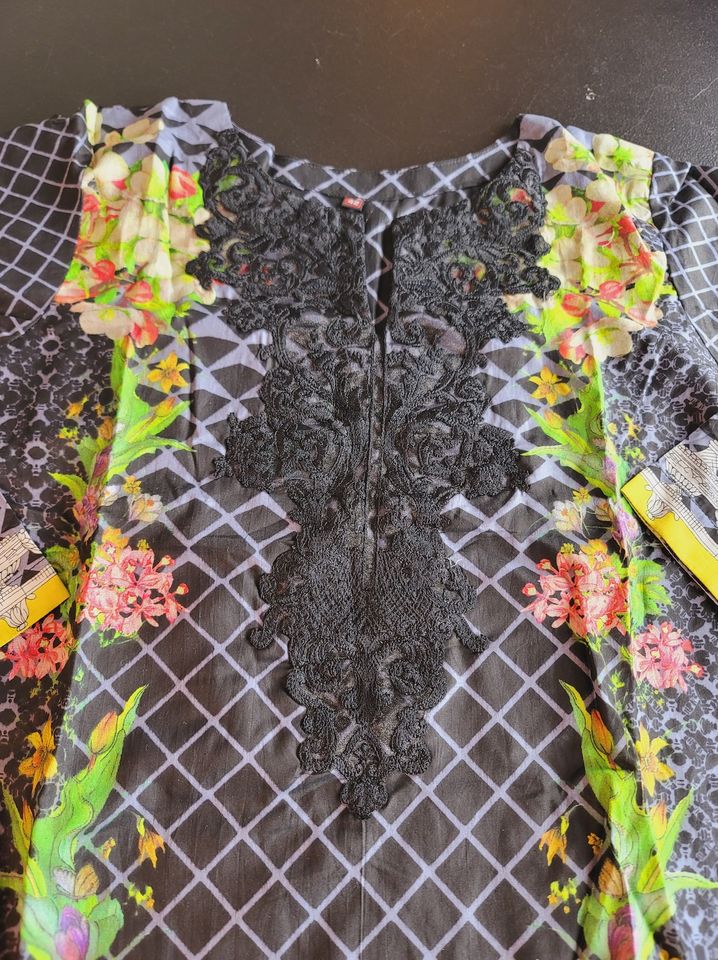 Indian Cotton Stitched Embroidery Suit Ready To Ship