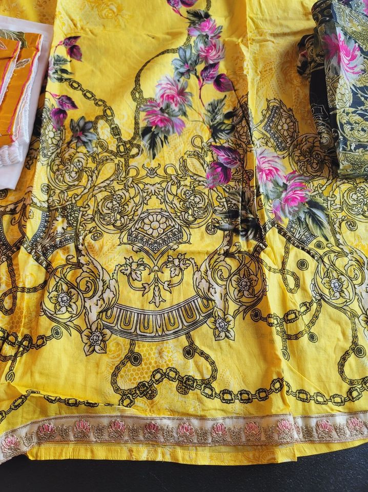 Indian Cotton Stitched Embroidery Suit Ready To Ship