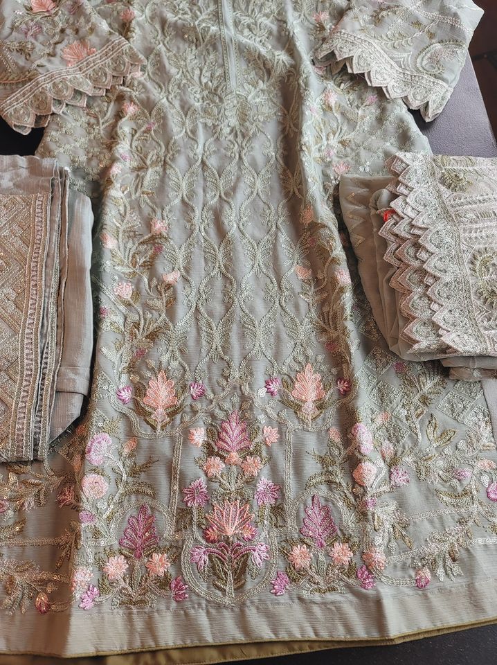 Pakistani Stitched Embroidery Party Wear Dresses Ready To Ship