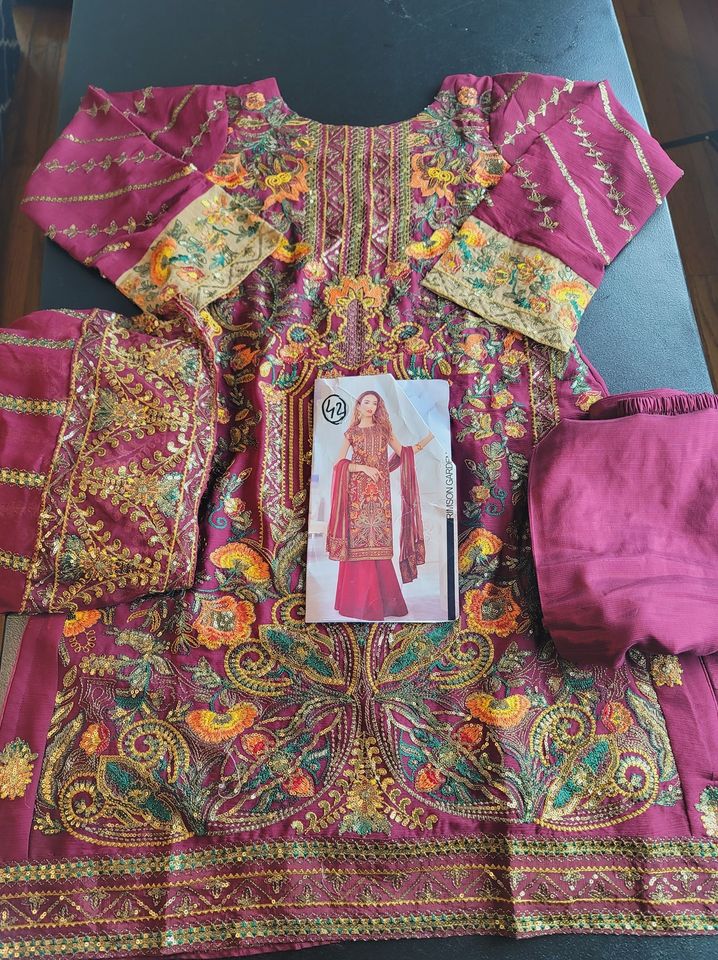 Pakistani Stitched Embroidery Party Wear Dresses Ready To Ship