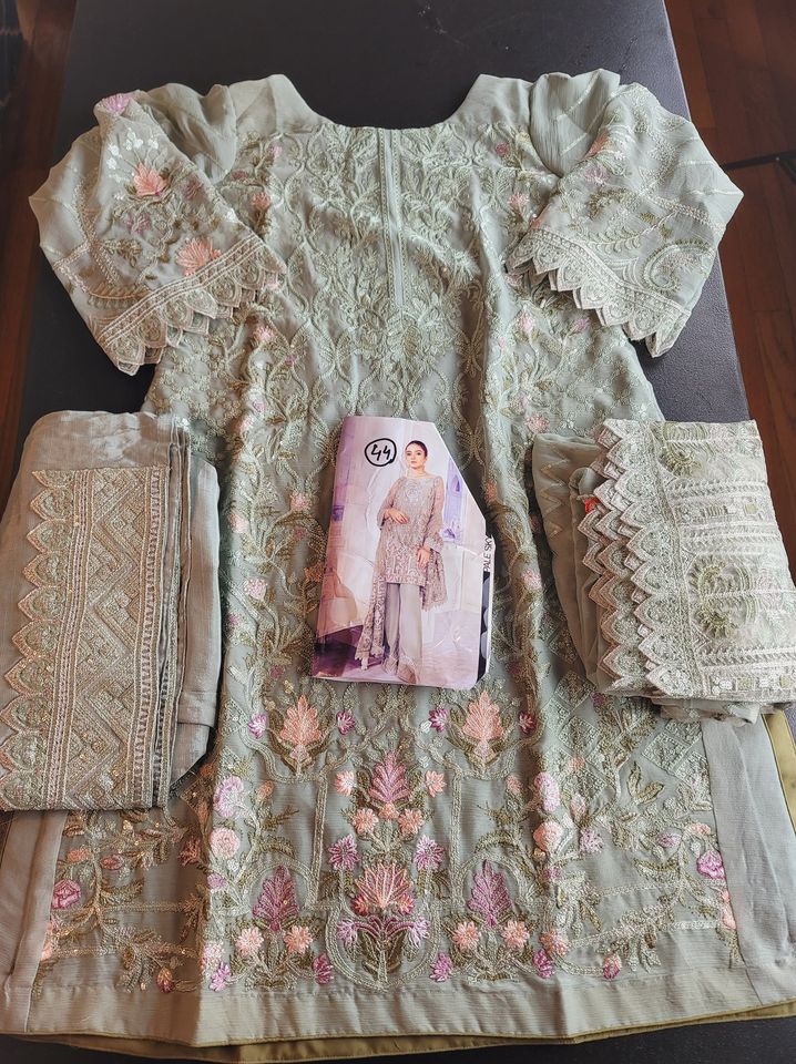 Pakistani Stitched Embroidery Party Wear Dresses Ready To Ship